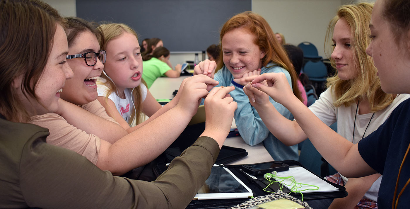 In between sessions emphasizing STEM skills at a recent Verizon Innovative Learning camp at Roane State’s Cumberland County campus, campers had the opportunity to enjoy some fun and games.