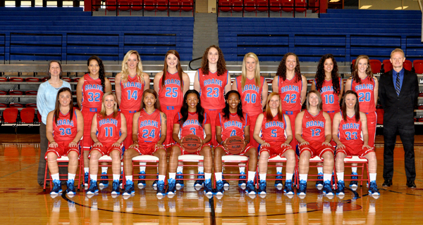 The Roane State Raiderettes play their first home game Nov. 21 against Jackson State (5:30 p.m.). Front row, from left, are Madison Hampton, Jade Napier, De’Shanna Cook, Shanae Brown, Shauntae Brown, Cayla Oglesby, Danielle Slack and Tesia Dailey. Back row, from left, are head coach Monica Boles, Jordan Johnson, Amber Hudgens, Sydney Marek, Kassidi Freeman, Kelsey Roberts, Haley Cornellison, Katie Smartt, Chelsea Cheek and assistant coach Shaun Simpson. 