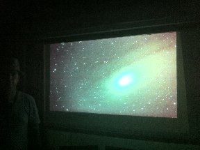 M31 at TAO rear-screen projection