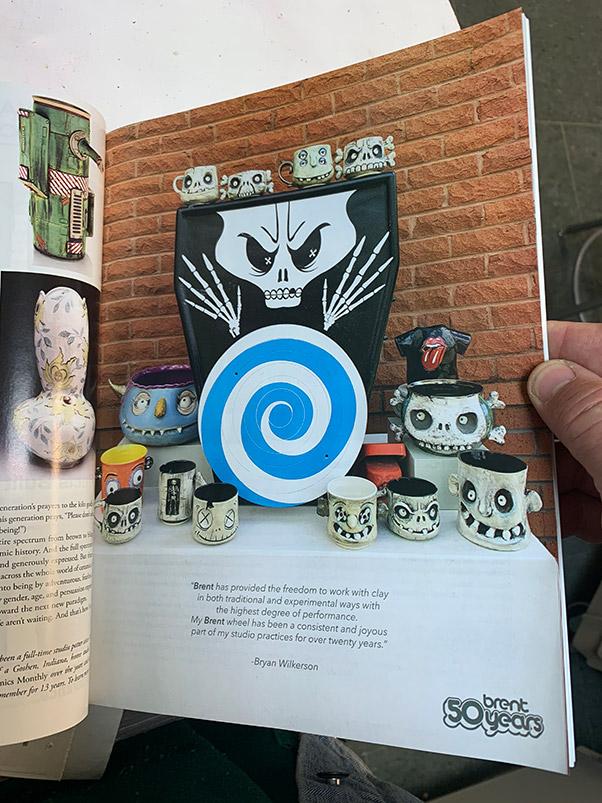 This ad featuring some of the whimsical creations of Roane State art professor Bryan Wilkerson was featured in a recent edition of "Ceramics Monthly."