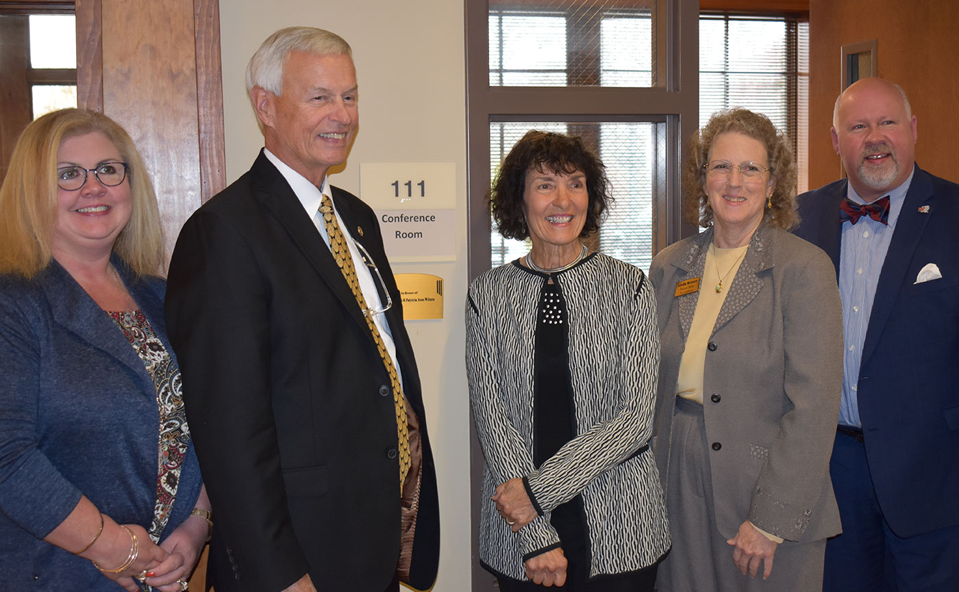 From left: Roane State Foundation board member Pamela Rudnitzki, James Frank Wilson, who is also a foundation board member; Patricia Ann Wilson, foundation board member Linda Brown, and Dr. Chris Whaley, president of Roane State Community College.