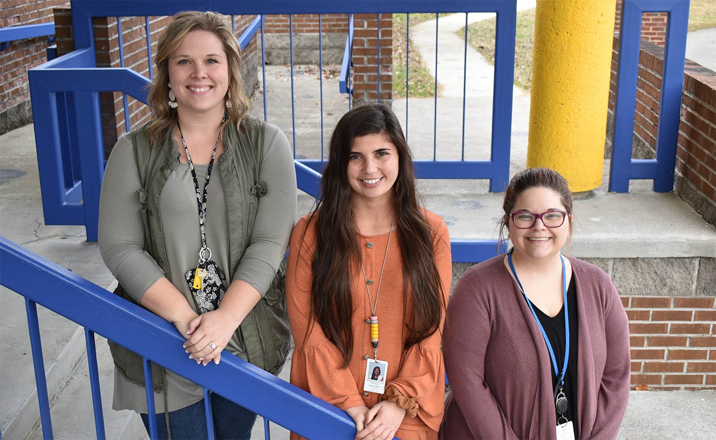 Teachers from left: Montana Ashley, Ivey Cates and Tiffany Wilson.