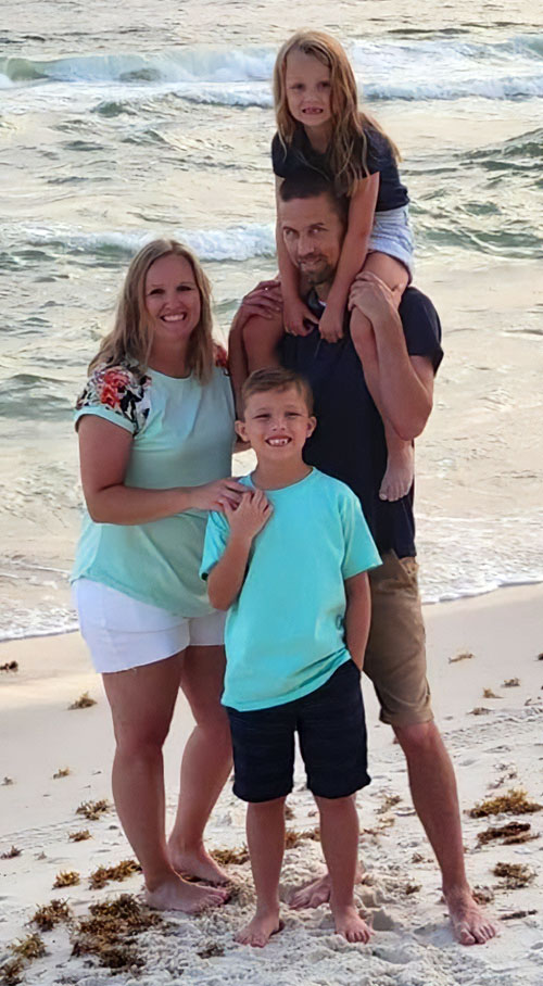 Family at the beach