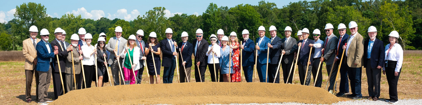Roane State and TCAT Knoxville join elected officials and project leaders/supporters for a groundbreaking ceremony on August 1, 2023.