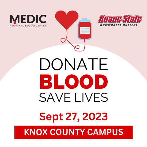 A graphic with information about the blood drive.