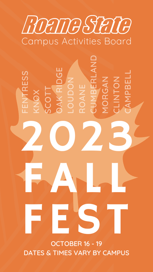A fall themed flyer for Fall Fest 2023.
