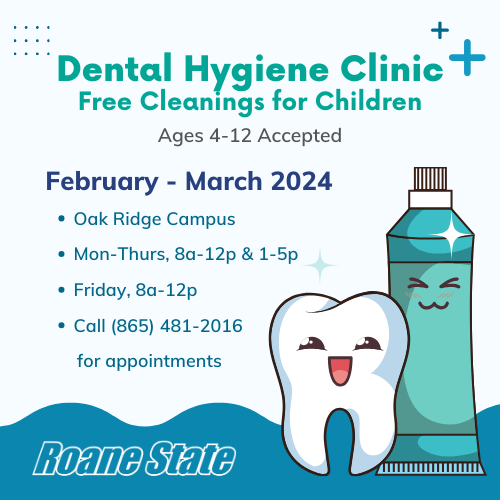 A flyer about a free dental clinic for kids.