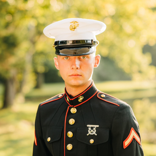 A man in a military uniform.