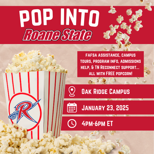 A popcorn-themed event flyer.