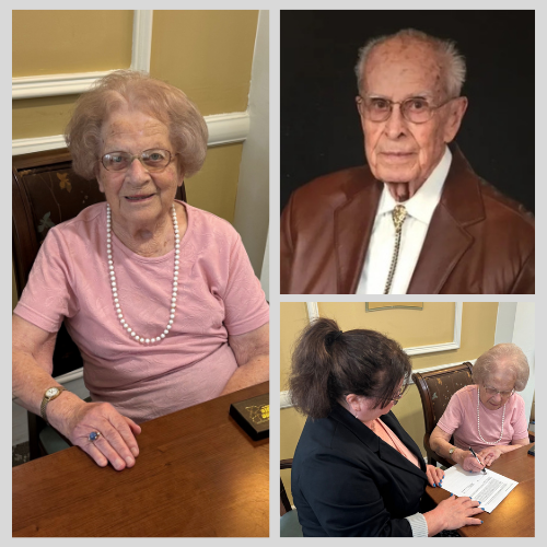 Photos of Grady Wayne and Pat Clark.