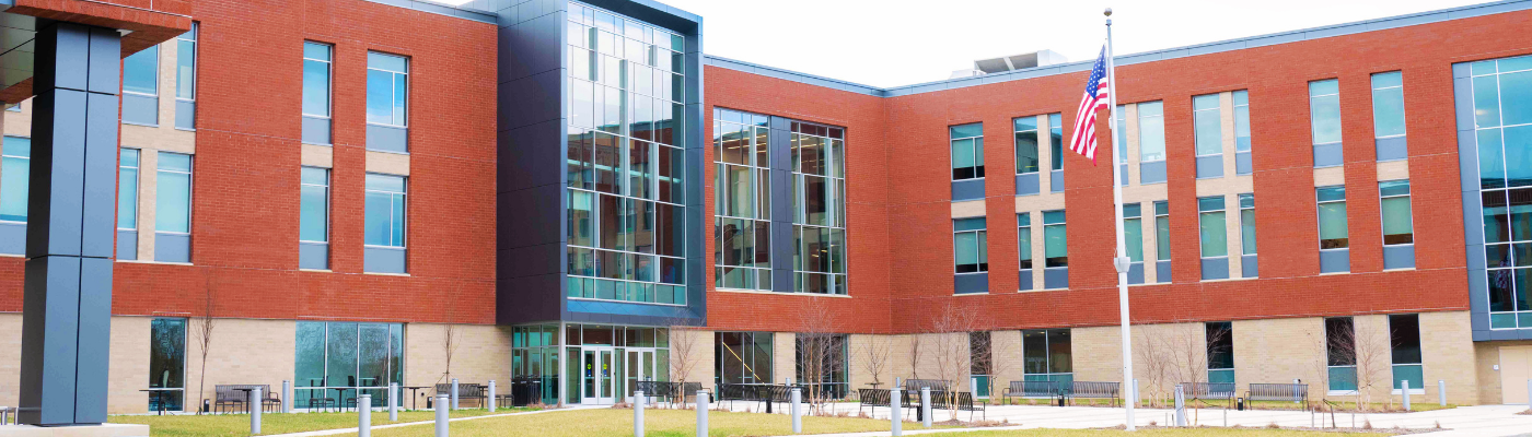 An exterior view of the new health science campus in Knoxville.