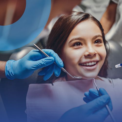 A child receiving dental care.