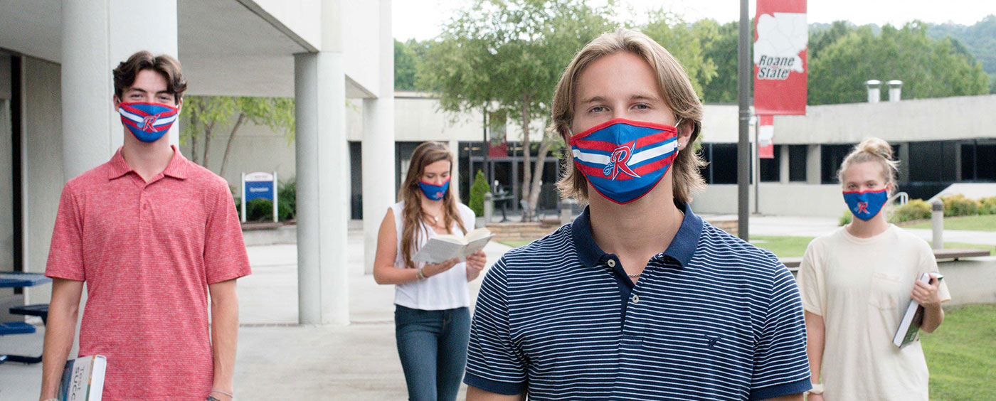 Student with a mask