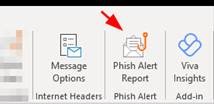 MS Outlook Phish Alert Button